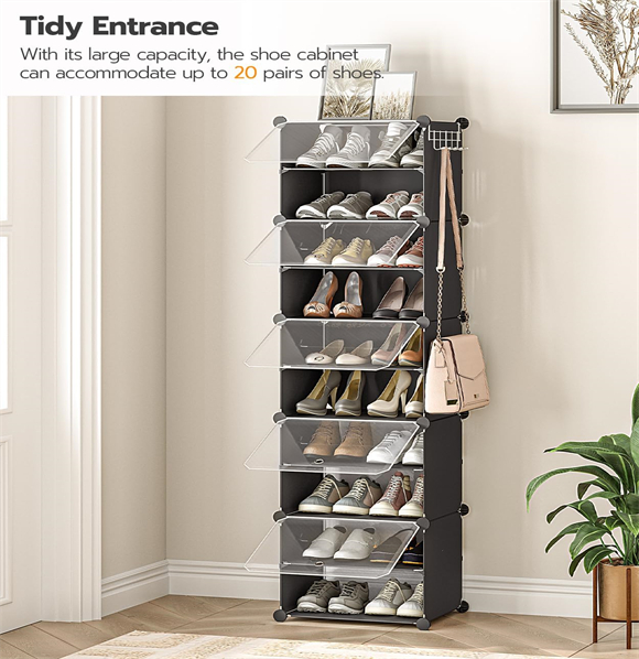 Shoe rack with cover